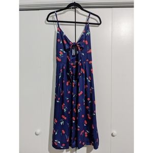 NWT Ecowish Tie Front V- Neck Spaghetti Dress